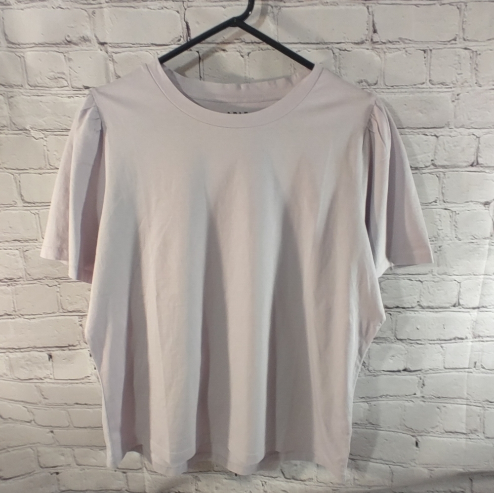 ABLE Crewneck Lavender Puff Sleeve Top 1X